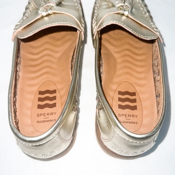 Sperry Seaport Tasseled Loafers - Gold, Size 7 - Picture 5 of 9